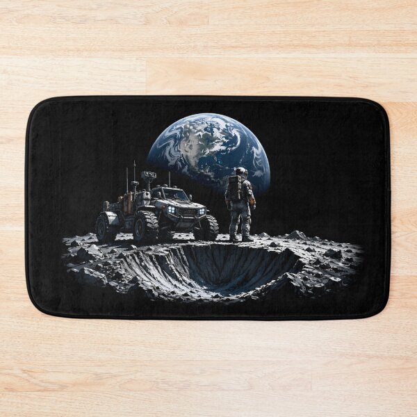 Item preview, Lunar Exploration Astronaut And Rover Earth View designed and sold by Fenay Designs.