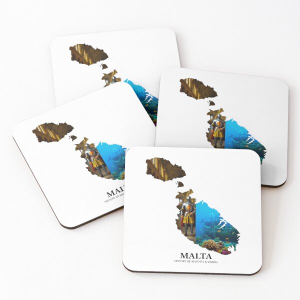 Item preview, Malta Heritage - Knights of St. John & Deep Sea Diving Map Art designed and sold by AbulailArt.