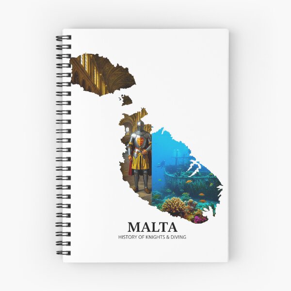 Item preview, Malta Heritage - Knights of St. John & Deep Sea Diving Map Art designed and sold by AbulailArt.