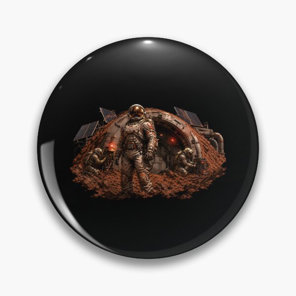 Item preview, Mars Colony Astronauts Repairing Habitat Base designed and sold by Fenay Designs.
