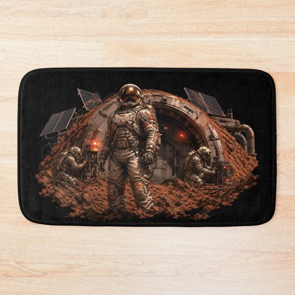 Item preview, Mars Colony Astronauts Repairing Habitat Base designed and sold by Fenay Designs.