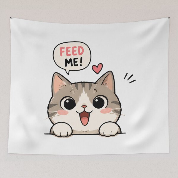 Item preview, cat feed me designed and sold by tomasghrad.