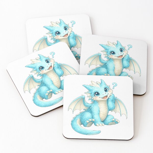 Item preview, Cute Confused Dragon Illustration designed and sold by Hatchling Hollow.
