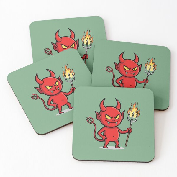 Item preview, Cute Little Red Devil Cartoon Character With Pitchfork designed and sold by ArtdesignsA.