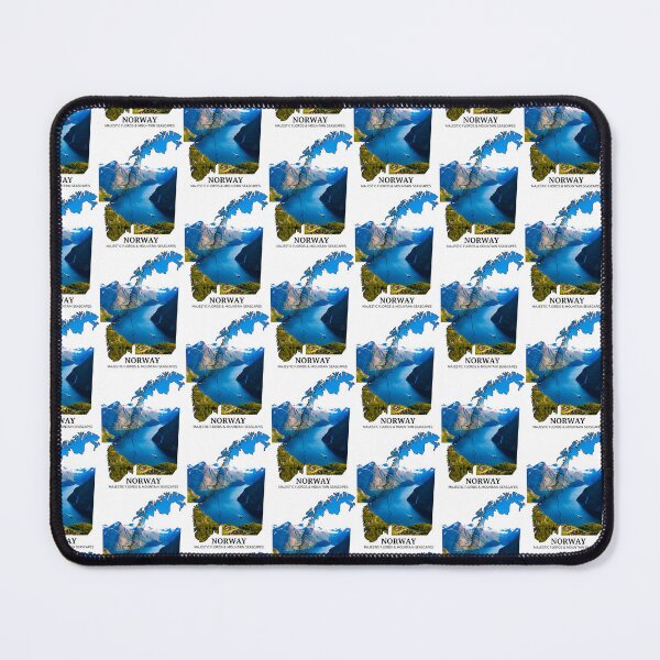 Item preview, Norway Majestic Fjords - Scenic Mountain Seascape Map Art designed and sold by AbulailArt.