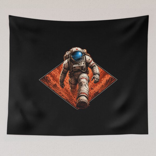 Item preview, Mars Astronaut Walking Red Planet Sci-Fi Art designed and sold by Fenay Designs.