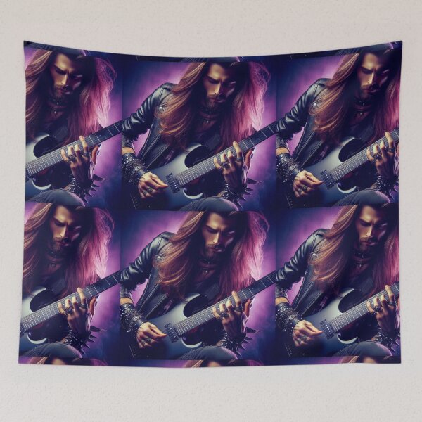 Item preview, Guitarrista de rock, guitarrista de rock, arte de la música rock designed and sold by ArtUnova.