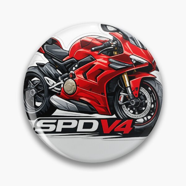 Item preview, Custom Red Sport Bike Sticker – SPD V4 Style Superbike Illustration designed and sold by JashwanthK18.