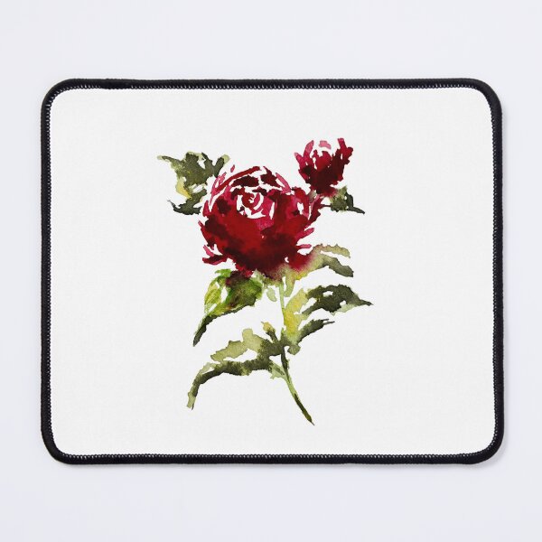 Item preview, Hand-painted Red Rose Watercolor Art Print | Red Rose Sticker designed and sold by Little Bloom Studio.