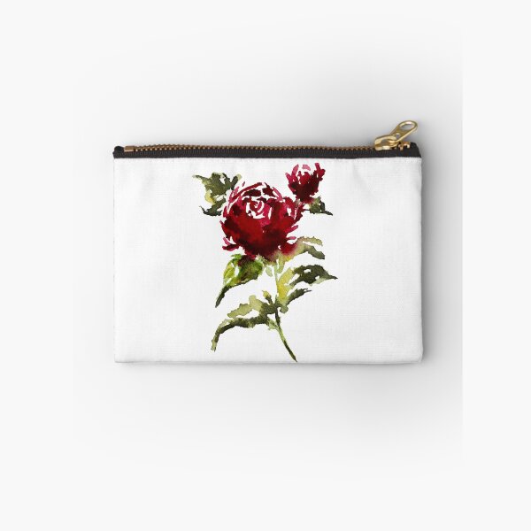 Item preview, Hand-painted Red Rose Watercolor Art Print | Red Rose Sticker designed and sold by Little Bloom Studio.