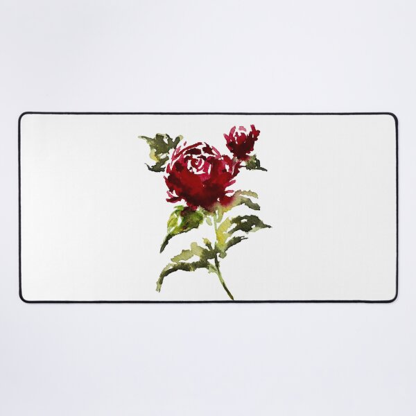 Item preview, Hand-painted Red Rose Watercolor Art Print | Red Rose Sticker designed and sold by Little Bloom Studio.