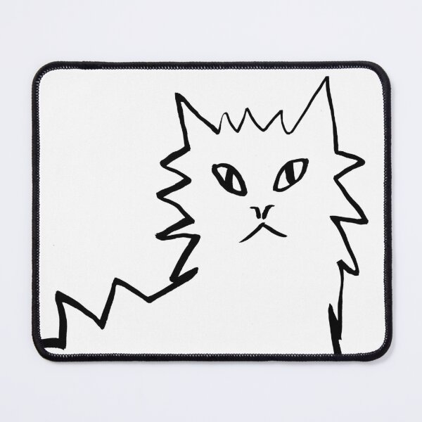 Item preview, Prickly Cat – Minimal Spiky Cat Illustration designed and sold by Lunar Fern.