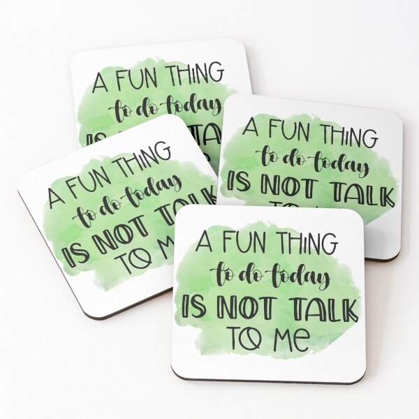 Item preview, A Fun Thing To Do Today Is Not Talk To Me Funny Sassy Introvert Humor designed and sold by LunaPixelStudio.