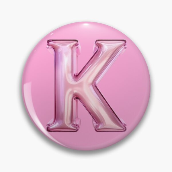 Item preview, Letter K, Shiny Balloon Effect, Name, Metallic designed and sold by We Are Stardust.