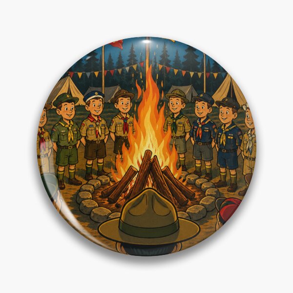 Item preview, Scouts United Around Campfire at International Jamboree Night designed and sold by Analog Aura .