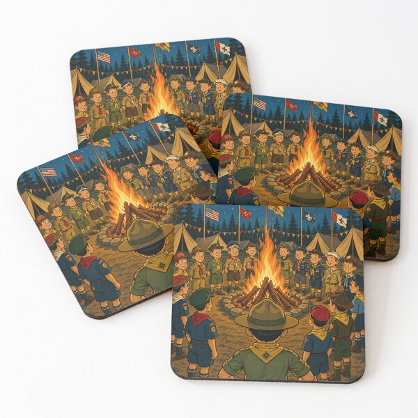 Item preview, Scouts United Around Campfire at International Jamboree Night designed and sold by Analog Aura .