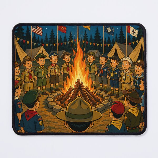 Item preview, Scouts United Around Campfire at International Jamboree Night designed and sold by Analog Aura .