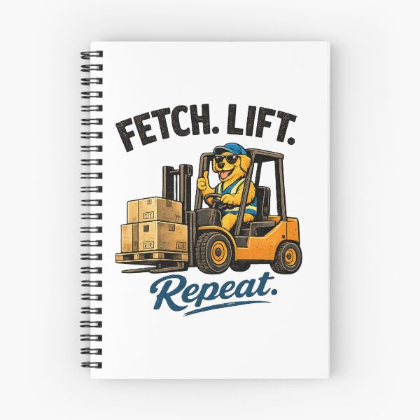 Item preview, Fetch Lift Repeat Forklift Dog Retro designed and sold by RetroNibylander.