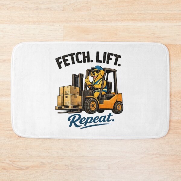 Item preview, Fetch Lift Repeat Forklift Dog Retro designed and sold by RetroNibylander.