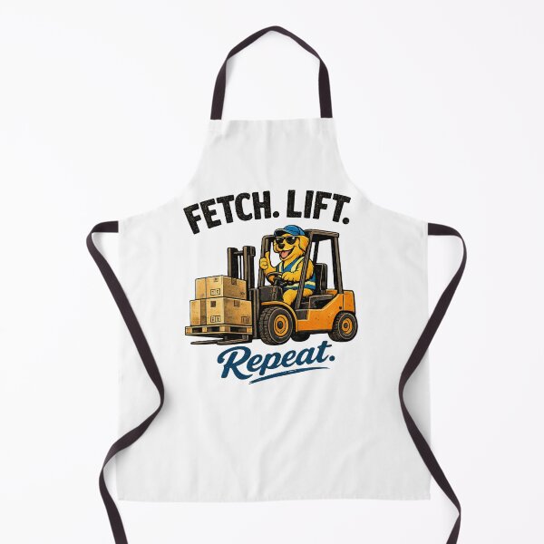 Item preview, Fetch Lift Repeat Forklift Dog Retro designed and sold by RetroNibylander.