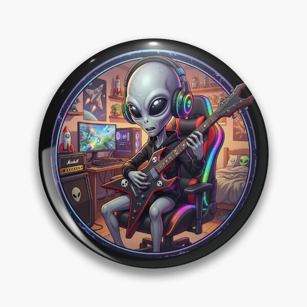 Item preview, Rock Star Alien Playing Electric Guitar designed and sold by Sunkhung.