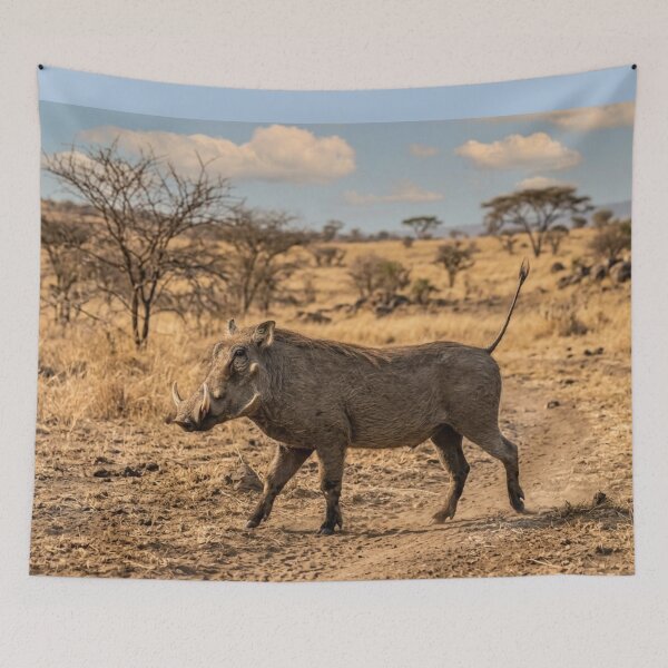 Item preview, Warthog in the dry savannah designed and sold by Malisa345.