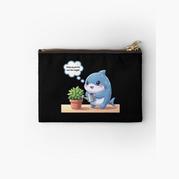 Item preview, Funny Shark Save the Oxygen designed and sold by Nature's Chibis.