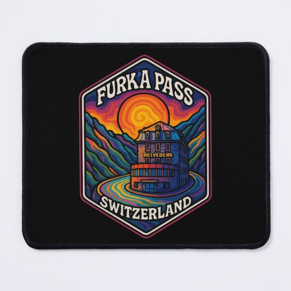 Item preview, Furka Pass Belvedere Hotel Switzerland Alpst Trippy Travel designed and sold by TomFrontierArt.