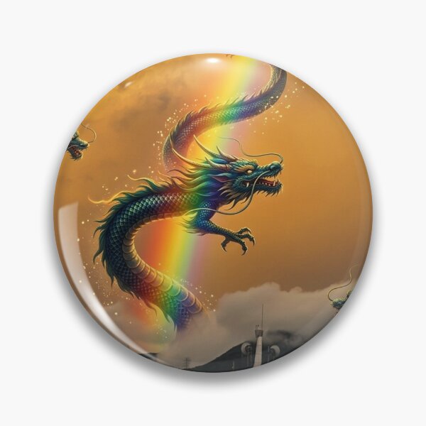 Item preview, Dragons running through the rainbow sky designed and sold by HD3284.