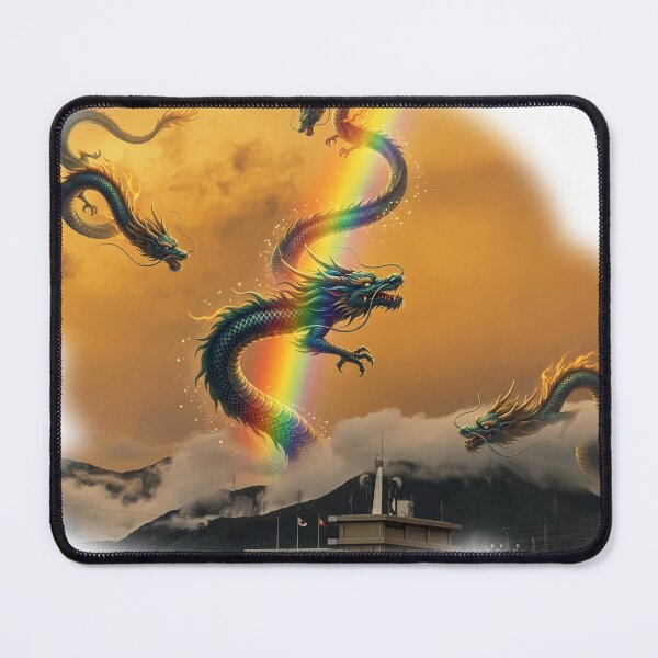 Item preview, Dragons running through the rainbow sky designed and sold by HD3284.
