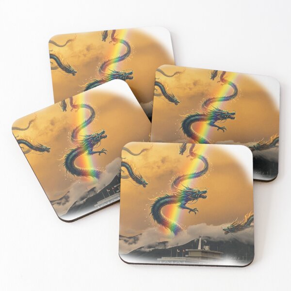 Item preview, Dragons running through the rainbow sky designed and sold by HD3284.