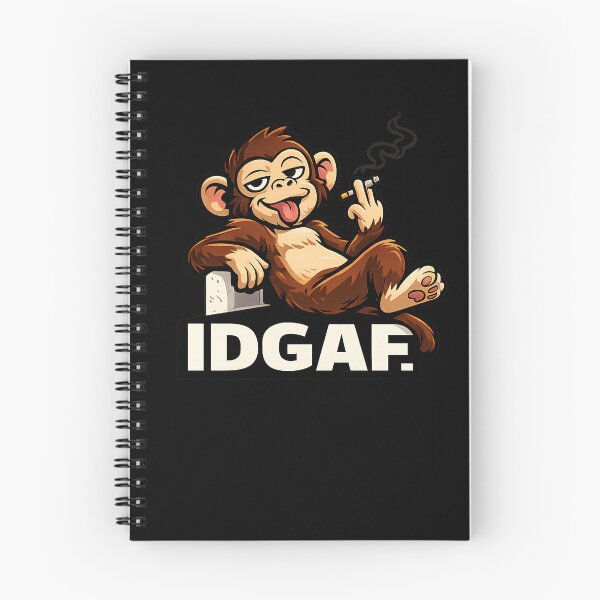Item preview, IDGAF Monkey – Funny Attitude Meme Cartoon Design designed and sold by NoChaseClub.