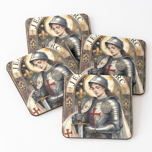 Item preview, Joan of Arc Jeanne D'Arc Patron Saint of Defiant Women Feminist Art Print designed and sold by EDAE.