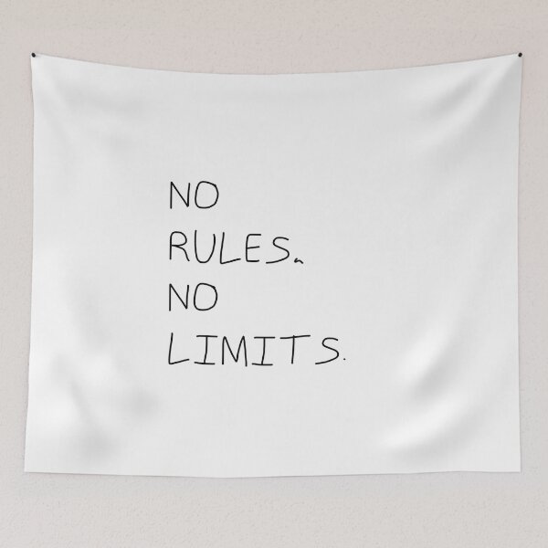 Item preview, NO RULES, NO LIMITS. - Vintage Industrial Typography (Black Lettering) designed and sold by districtmarket.