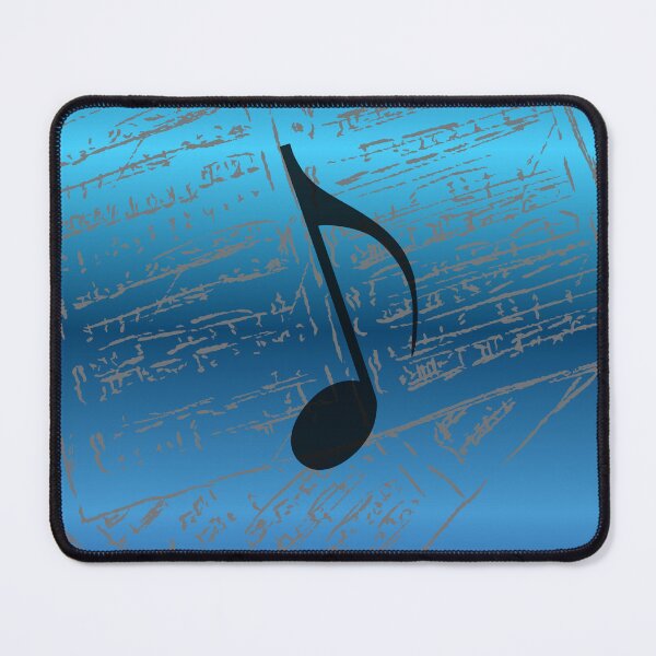 Item preview, Take Note Of The Music Metallic Blue & Black designed and sold by BrightrDayMusicArt.