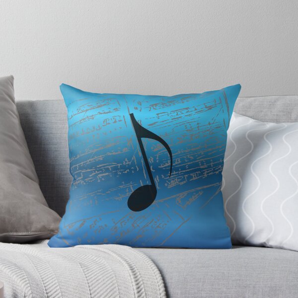 Item preview, Take Note Of The Music Metallic Blue & Black designed and sold by BrightrDayMusicArt.