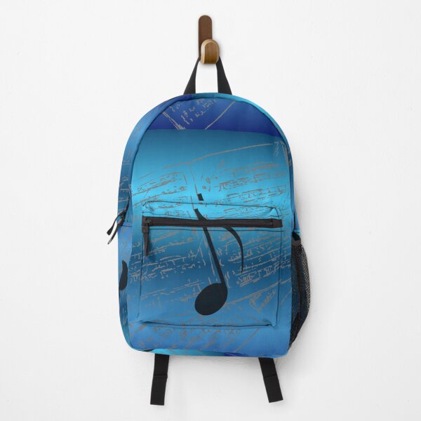 Item preview, Take Note Of The Music Metallic Blue & Black designed and sold by BrightrDayMusicArt.