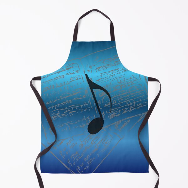 Item preview, Take Note Of The Music Metallic Blue & Black designed and sold by BrightrDayMusicArt.