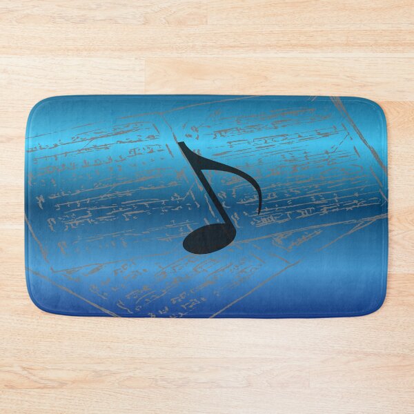 Item preview, Take Note Of The Music Metallic Blue & Black designed and sold by BrightrDayMusicArt.