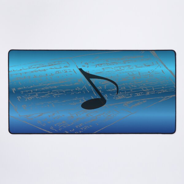 Item preview, Take Note Of The Music Metallic Blue & Black designed and sold by BrightrDayMusicArt.
