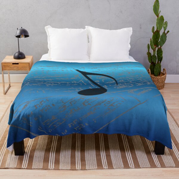 Item preview, Take Note Of The Music Metallic Blue & Black designed and sold by BrightrDayMusicArt.