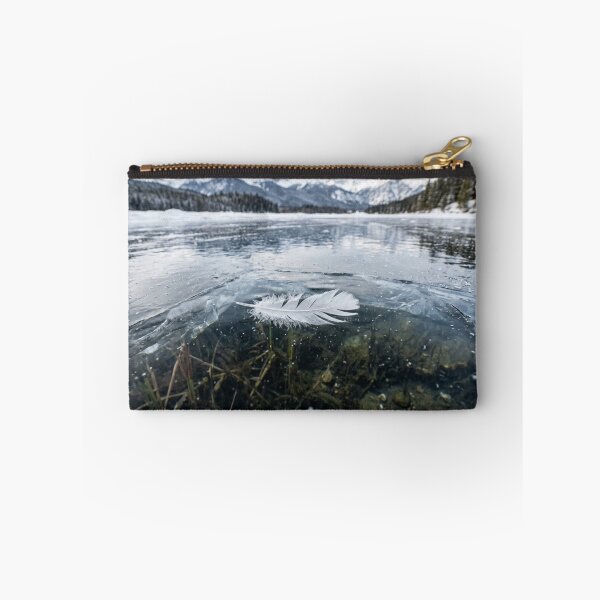 Item preview, Feather frozen in a transparent frozen lake designed and sold by Malisa345.