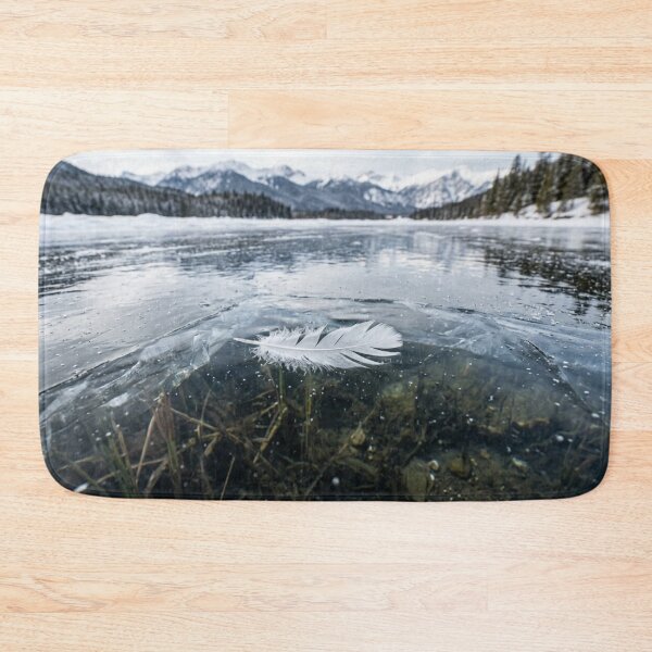 Item preview, Feather frozen in a transparent frozen lake designed and sold by Malisa345.