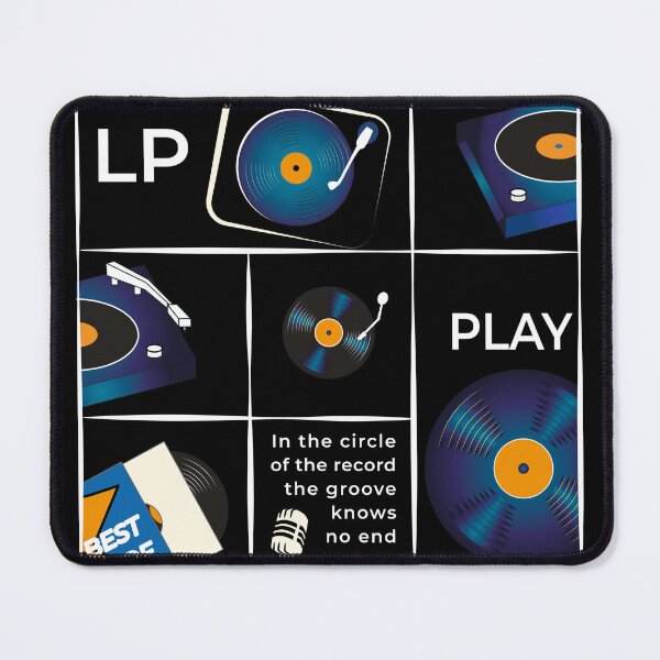 Item preview, Vintage Vinyl Record Player Collage Wall Art – Retro Turntable LP Aesthetic Gift for Music Lovers, DJs & Audiophiles designed and sold by unique art and design.