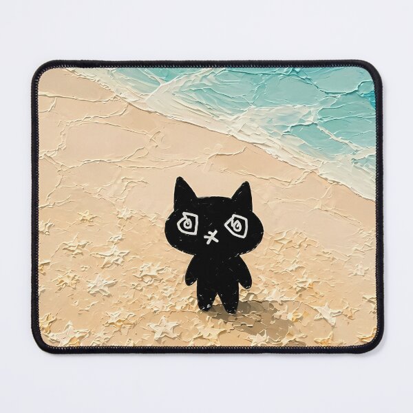 Item preview, Black Cat Star Beach designed and sold by PawsInBloom.