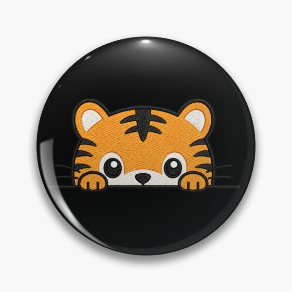 Item preview, Kawaii Tiger Peeking Cute Cartoon Animal | Minimal Orange Tiger Design designed and sold by ColorSplash123.