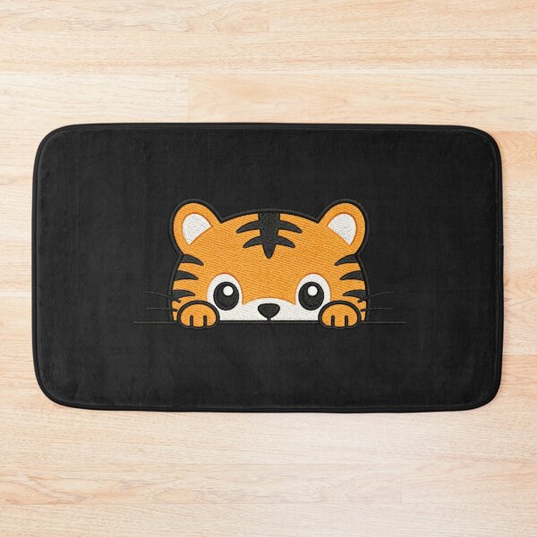 Item preview, Kawaii Tiger Peeking Cute Cartoon Animal | Minimal Orange Tiger Design designed and sold by ColorSplash123.