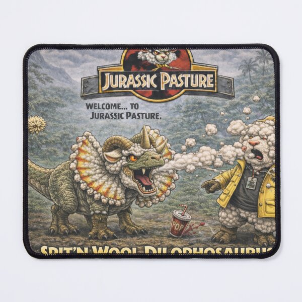 Item preview, Spit’n Wool Dilophosaurus - Jurassic Pasture Fleece Flare designed and sold by Thpoar.