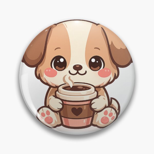 Item preview, Dog Coffee Cute Kawaii Puppy Cozy Coffee Lover Design designed and sold by Cute-Corne.