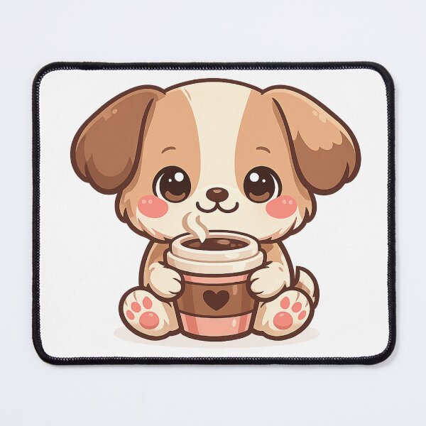 Item preview, Dog Coffee Cute Kawaii Puppy Cozy Coffee Lover Design designed and sold by Cute-Corne.